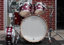 DW Design Series  4Pc. Maple Shell Pack in Cherry Stain Lacquer  -No Snare